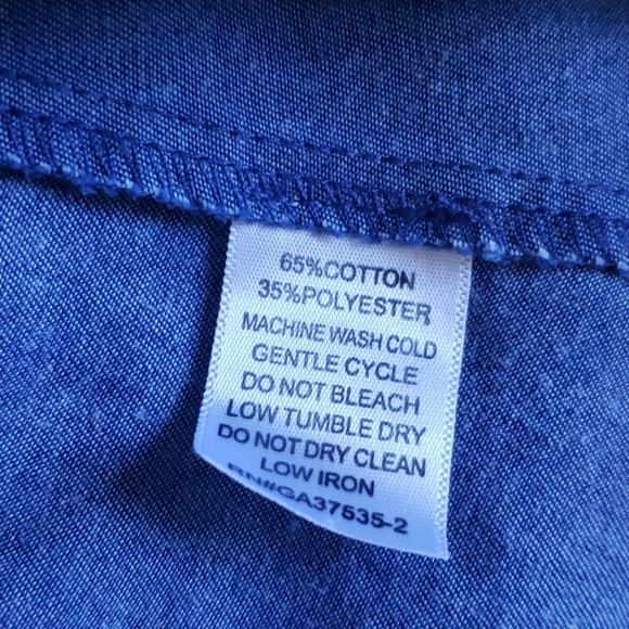 Vintage-Style Denim Dot 3/4-Sleeve Dress - Picture 8 of 8